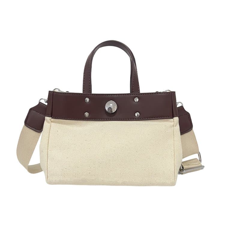 Wear-resistant canvas retro gentle wind short trip lightweight simple commuter bag without pendant