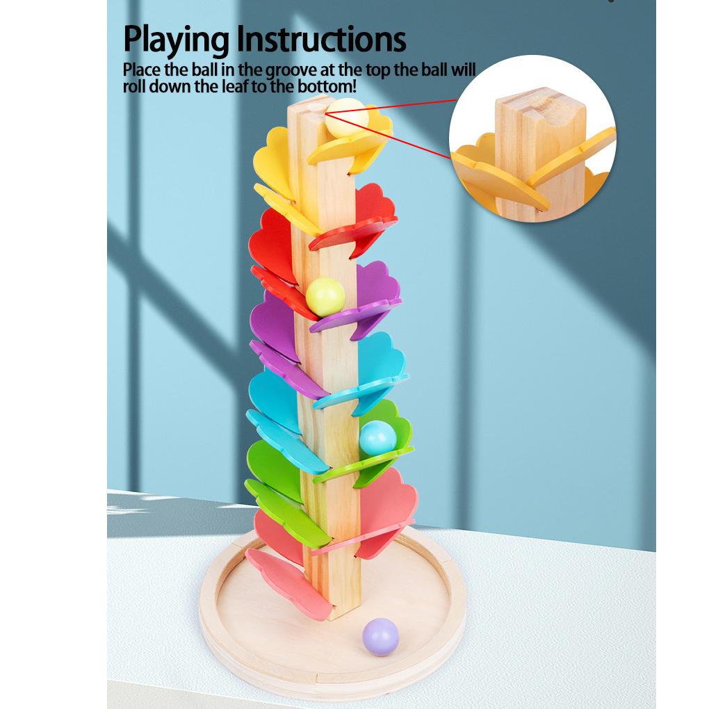 Bunter musikalischer Baum Klangbaum Ball Drop Spielzeug für Kinder Holz Ball Drop Musikalischer Baum Spielzeug