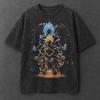 Dragon Ball 2026 Estate Vintage Cotone Lavato T-shirt Oversize Streetwear Gohan Super Saiyan 2 Fulmini Viola Dark Fantasy