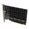 Placa Adaptadora 4 Portas M.2 NVMe SSD para PCIE X16 M Key Conversor Leitor de Disco Rígido Placa de Expansão PH44