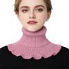 Fake Collar Scarf Detachable High Collar Solid Color Knitted Turtleneck Scarves Collar Insert Fashion