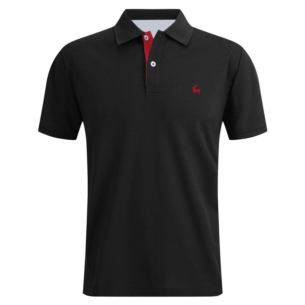 Men's Summer Short Sleeve Golf Shirt, Breathable Casual Beach Top, Wicking Business Casual T-Shirt