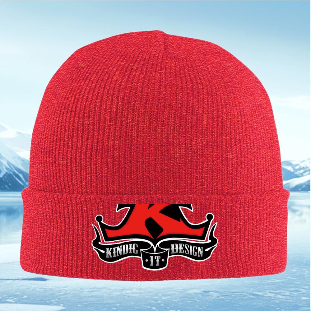 Bold letter design elements. Text kind. Men Women Unisex Knitted Hat Beanie Pullover Cap Winter Thermal Warm Christmas Outdoor C