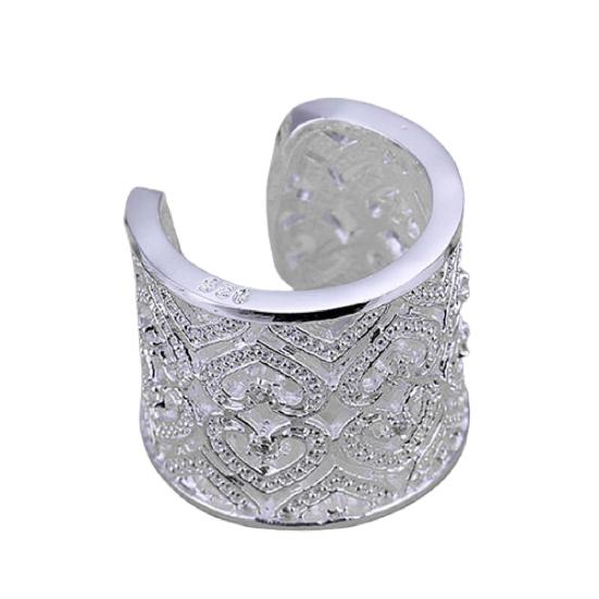 

Кольцо на палец с полыми регулируемыми стразами, крошечное кольцо с открытыми сердцами для повседневной жизни