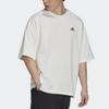 adidas T-shirt de Gola Redonda com Estampa do Logotipo da Marca de Cor Sólida Masculina Tops Branco H61129