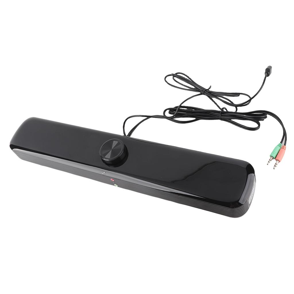 SADA V-101 Multimedia Table Strip Speaker for Computer PC Mobile Phone with Dual-speaker(Black )