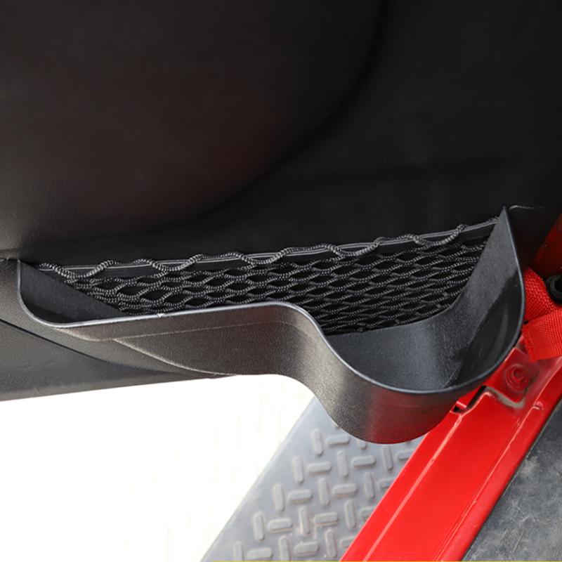 Car Front Door Storage Box Organizer Net Holder Pockets Tray for Jeep Wrangler JK 2011-2017 Stowing Tidying Interior Accessories