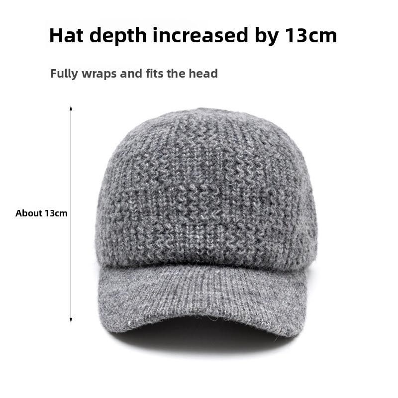 Warme Strick-Baseballkappen für Damen, Stilvolle Vielseitige Fischerkappen mit kurzem Schirm, Faltbares Design für Alle Jahreszeiten Gestreift