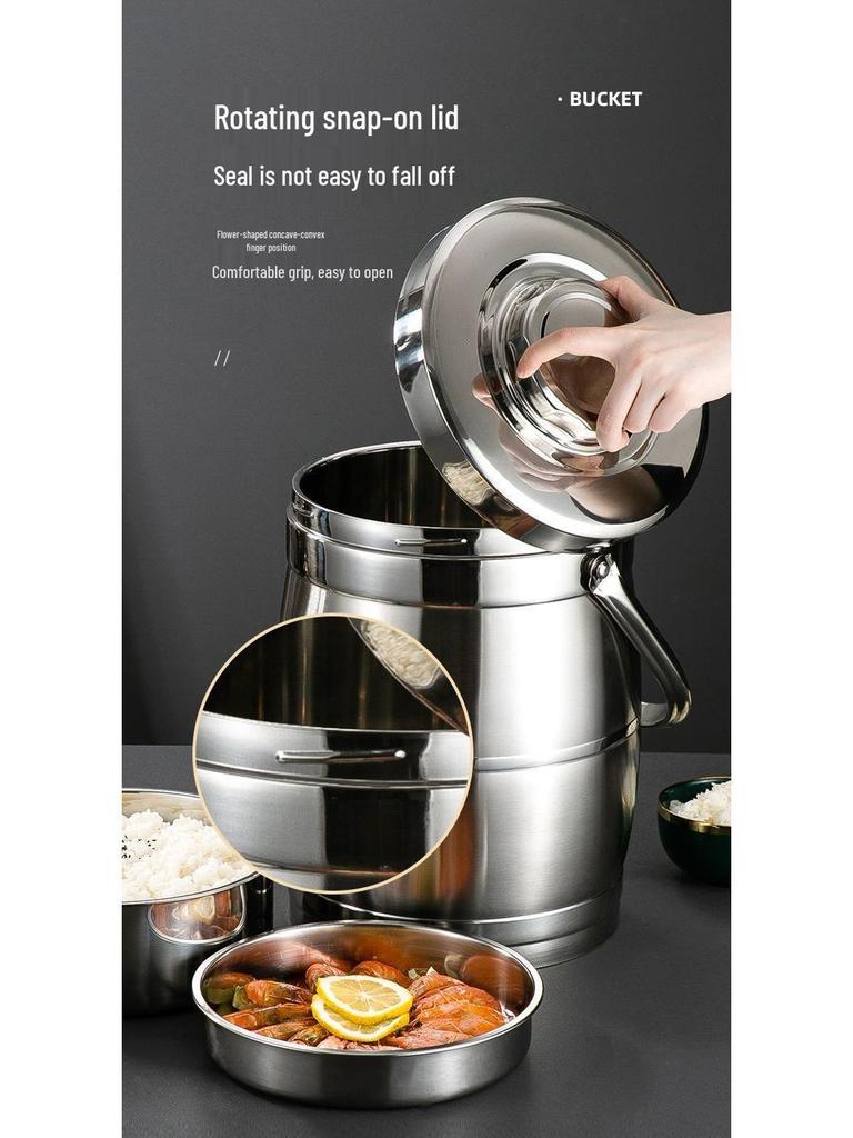 Portable Stainless Steel Insulated Lunch Box & Soup Container with Large Capacity