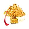 DIY Money Tree Ornamentation Set with Faux Pearls and Metal Money Not Finish for Making Home Office Decoration