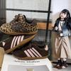 Våren 2026 Barns Sportsneakers med Leopardmönster: Snygga, halkfria skate-skor i tysk stil