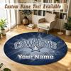 Round Rug Custom NameDallas Cowboys Pattern Non Slip Carpet Home Floor Decor