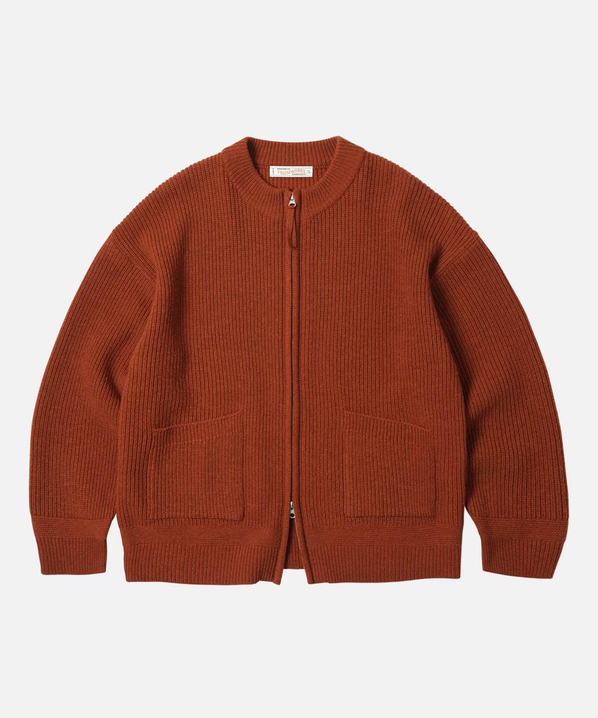 Frizmworks Wool Deck Zip Up Cardigan _ Brick