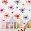 Flower Wall Decals Hand-painted Spring Wildflower Wall Stickers Peel And Stick Floral Wall Art Decor for Girls Bedroom Nursery Classroom Living Room