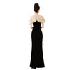Banquet Temperament Evening Dress Dress Socialite Black Fishtail Skirt French High-end Light Luxury One-word Shoulder Host Dress