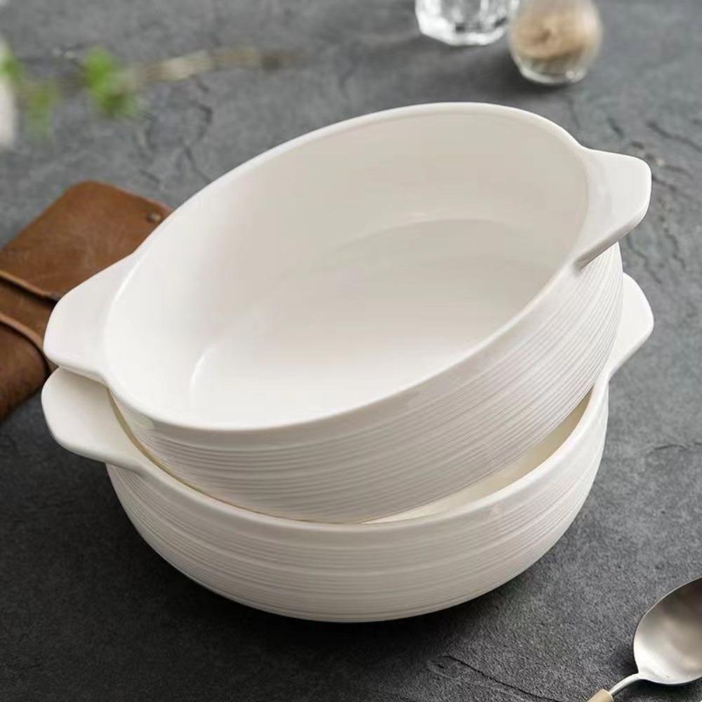 Japanese-style Ramen Bowl Heat-resistant Soup Basin Ceramic Binaural Soup Bowl  Kitchen