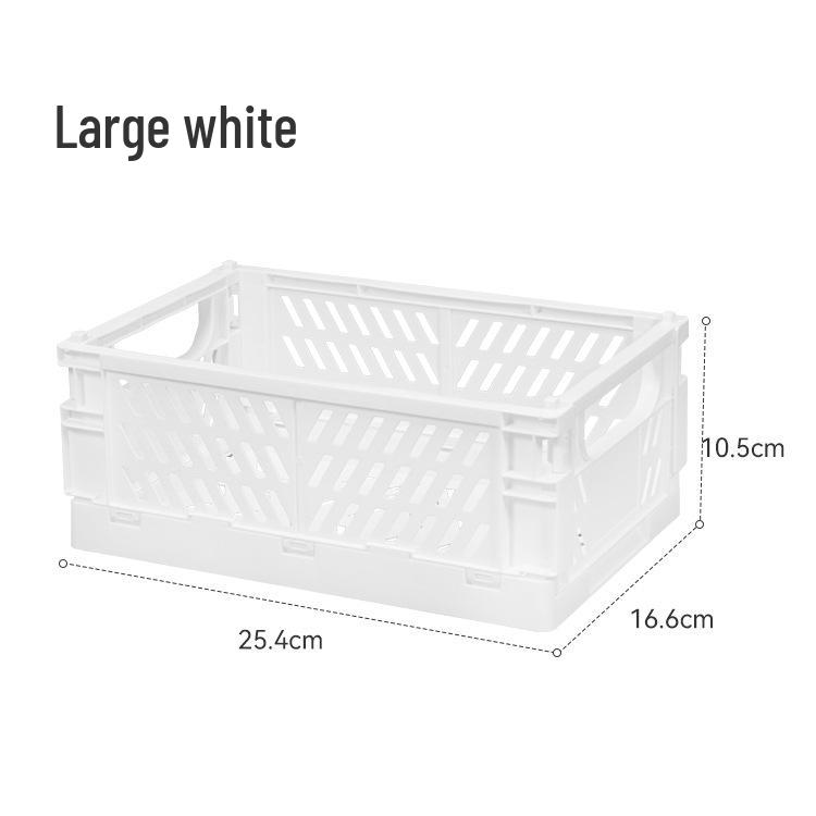 Cesto portaoggetti da scrivania pieghevole accuratamente selezionato - Design cavo in plastica per l'uso quotidiano in casa