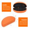 Uxcell Eyeglass PU Leather Hard Shell Eyeglass Protector Portable Sunglasses Case for Men and Orange 2-Pack Cases, Anti-Scratch Case, Women,