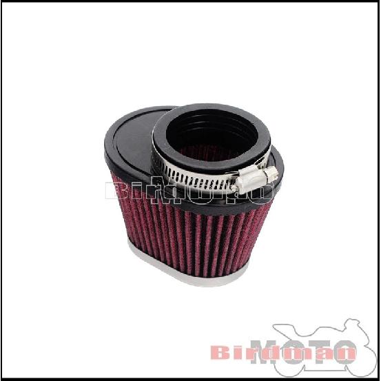 Motorcycle Red 48mm 52mm Air Cleaner Intake Filter Universal For Cafe Racer Honda Yamaha BMW Kawasaki Suzuki Oval Pod Air Filter