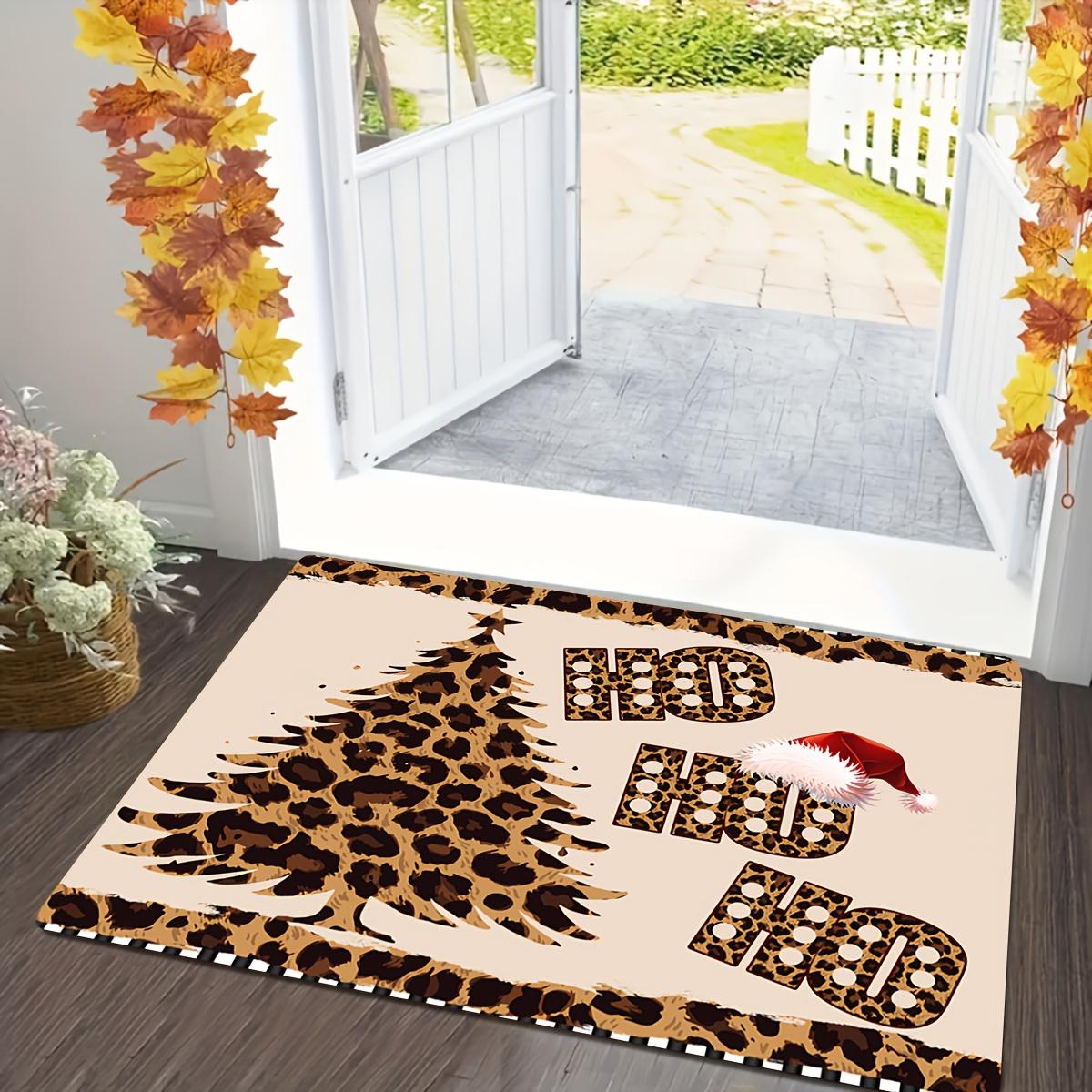 

1Pcs Anti Fatigue Kitchen Rugs Leopard Print Christmas Tree Waterproof NonSlip Thick Cushioned Kitchen Mat Heavy Duty Comfort Standing Mat for Kitchen 40*60cm