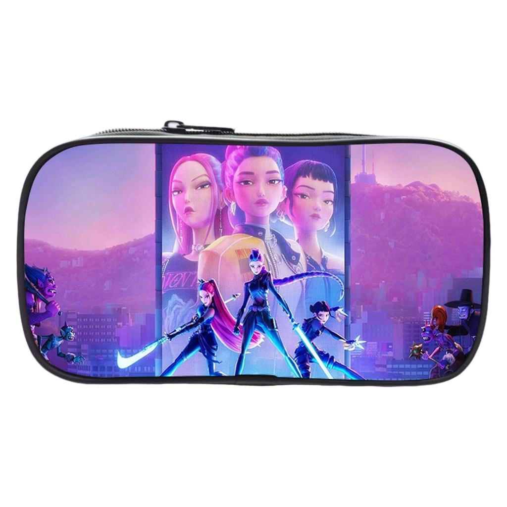 KPOP Girls Cartoon Pencil Case Elementary School Pencil Case Stationery Bag Children's Pencil Case Anime Print