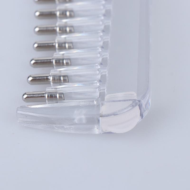 Unisex Essential Oil Applicator Massage Comb Built In Liquid Reservoir Rolling Metal Teeth For Hair Growth Beard Care