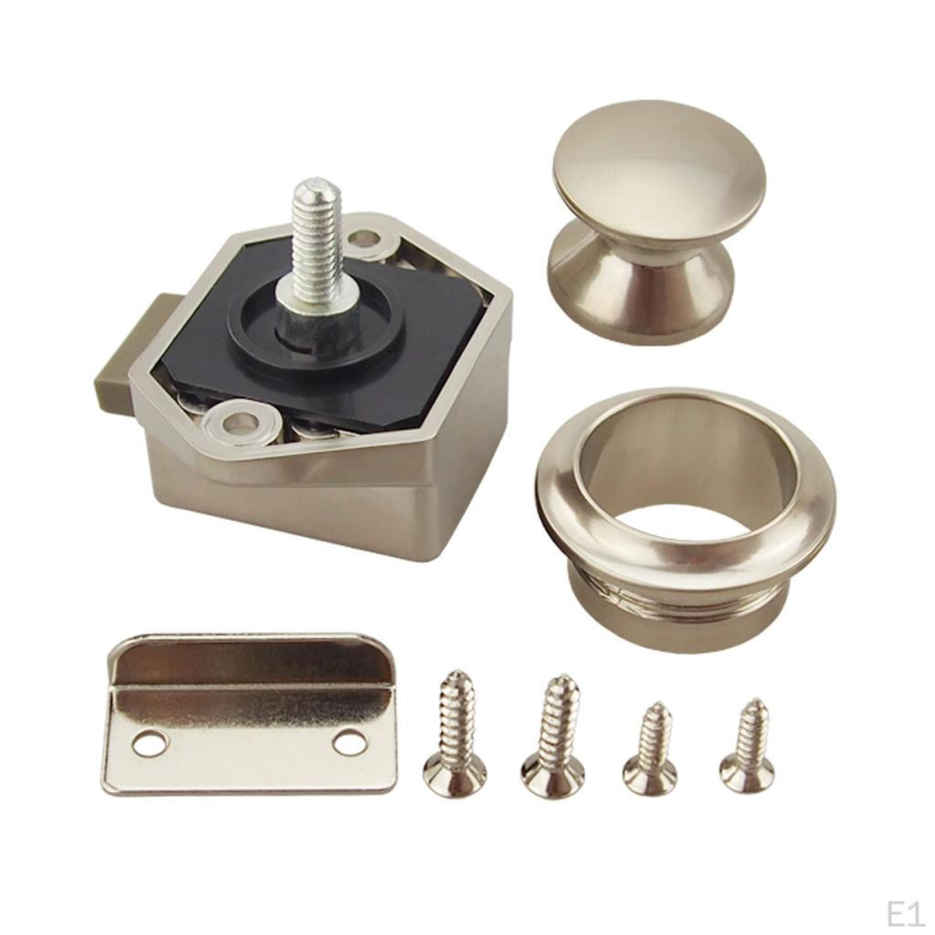 25mm Keyless Push Button Type Lock Furniture Drawer Cupboard Door Yacht Cabinet Latch Knob for Boat