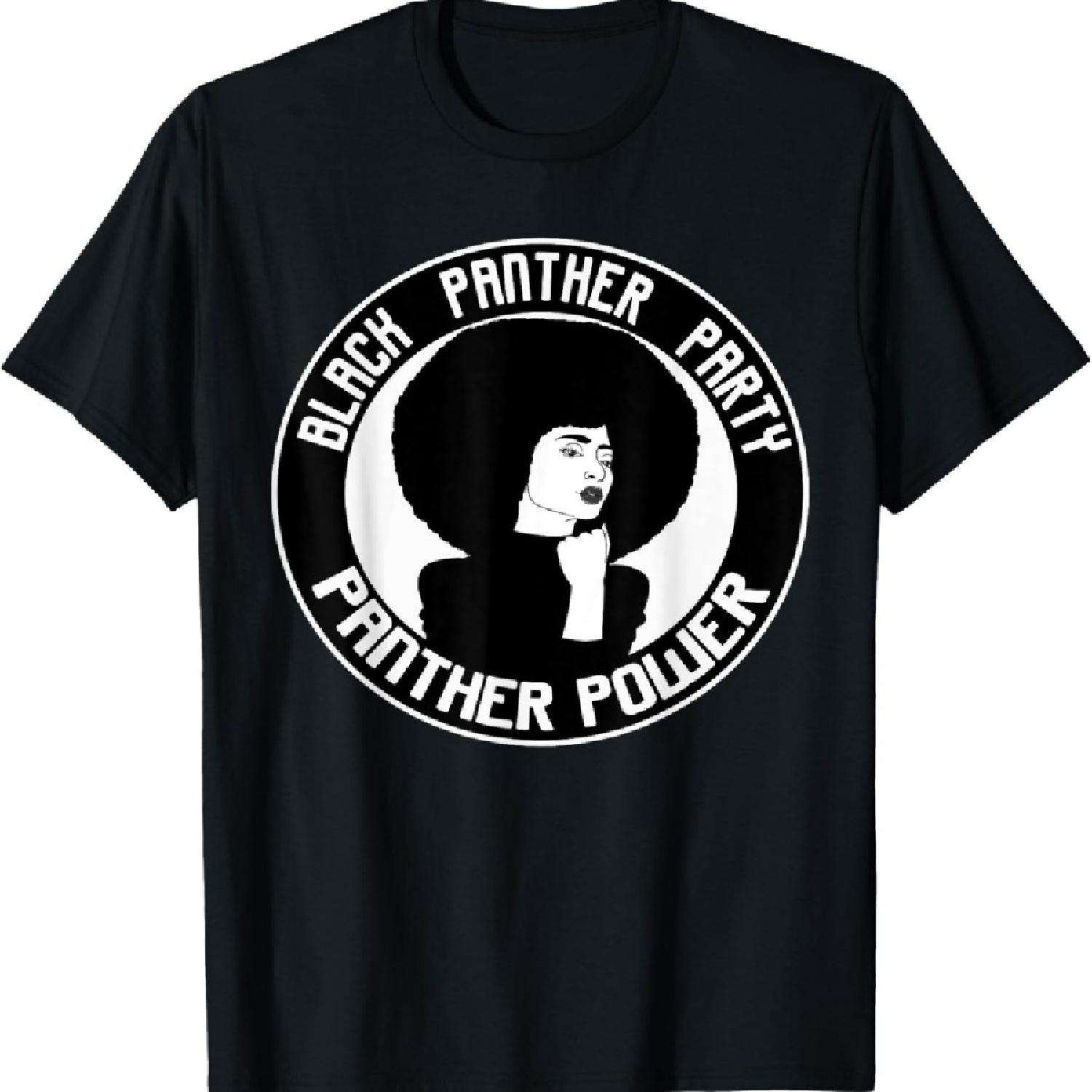 

Black History Panther Party Logo Afro Hair T-Shirt S