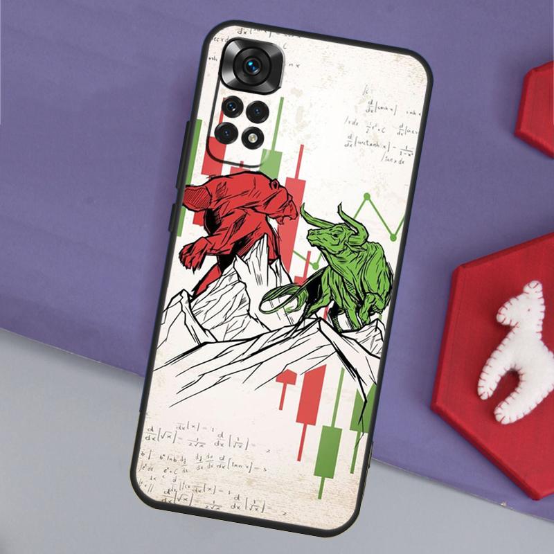 Day Trading Day Trader Funda For Xiaomi Redmi Note 13 14 Pro 12 11 9 10 9S 10S 11S 12S Redmi 14C 10C 12C 13C Case
