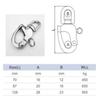 Swivel Eye Snap Shackle Quick Release Bail Rigging Sailing Boat Marine 316 Stainless Steel Fixed Snap Anchor Shackle Rigging