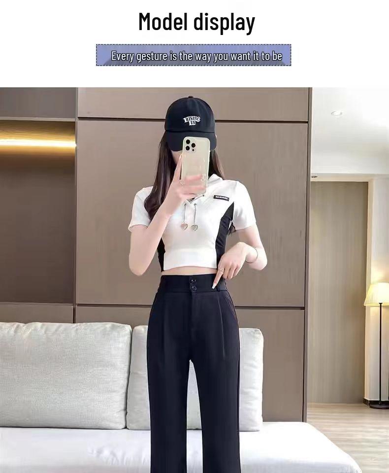 Women's Micro-Flared High-Waisted Bell Bottoms - 2026 Summer Slimming Casual Wide-Leg Pants