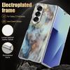 Watercolor Marble Case For Samsung Galaxy Z Fold 8 Ultra 7 6 5 Z Fold8 Fold7 Fold6 Luxury Hybrid 3in1 Plating Leather Skin Phone Cover