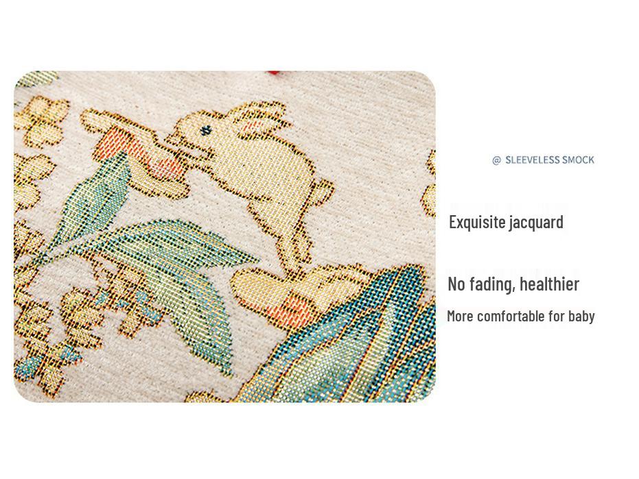 Children's Waterproof Reversible Coveralls: Chinese New Year Style - Autumn/Winter Protective Wear with Bib, Dirt-Resistant.