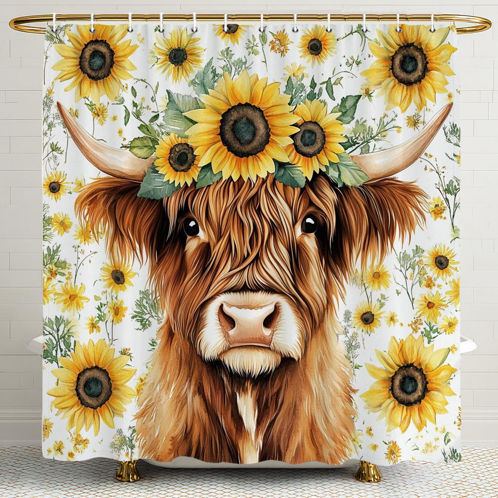 Leopards, Tigers, Wolves,Flower Animals Shower Curtain, Bathroom Shower Curtain, Waterproof Shower Curtain With Hooks