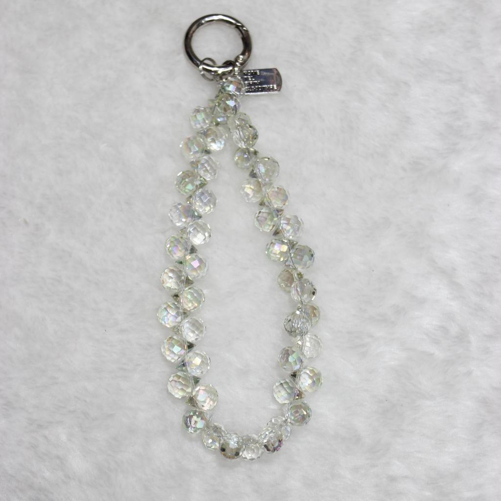 Cell Phone Lanyard 26cm Colorful Crystal Charm Phone Chain Wrist Strap