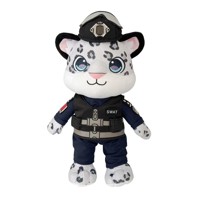 

Camouflage Leopard Plush Soldier Toy - Warrior Veteran Birthday Gift 10cm серый