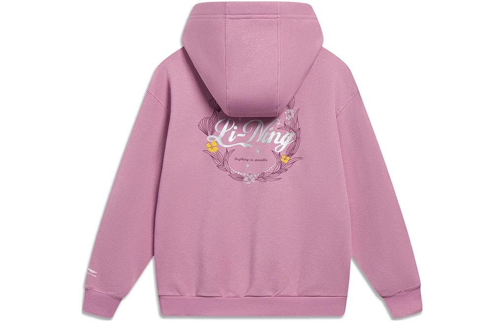 Li Ning Sports Trendy Collection Sweatshirt Women s Light Rose Red AWDT016-6 L