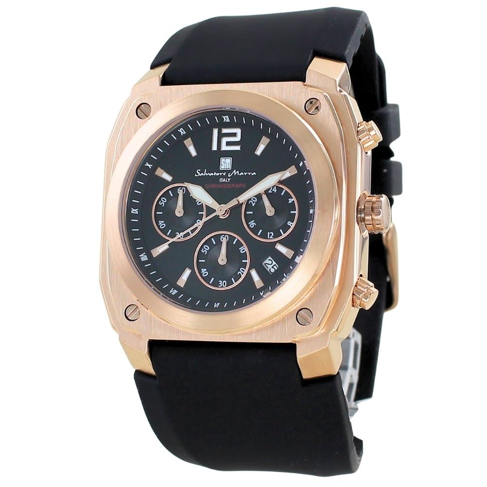 

Широкие резиновые наручные часы [Salvatore Marra] Наручные часы, хронограф, ремешок, мужские наручные часы, мужские [] (№2)