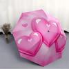 1pc Pink Hearts Automatic Opening/Closing Umbrella with Operation & Windproof Canopy Yy260311001