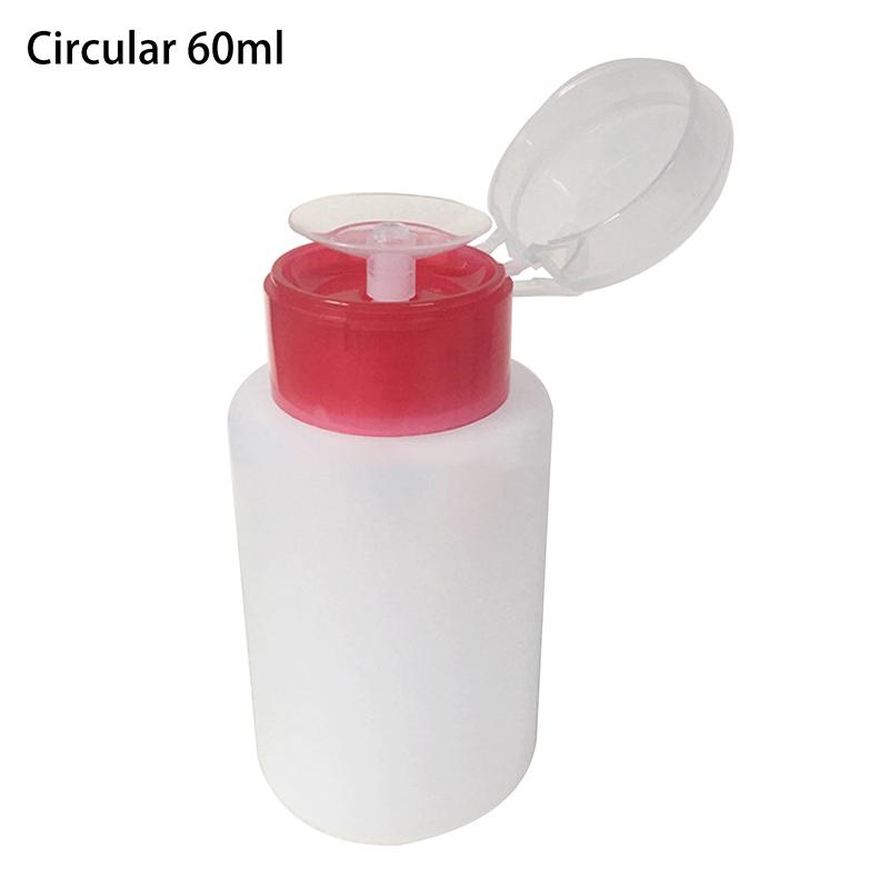

1 Piece Nail Art Polish Remover Cleaner Makeup Bottle Manicure Tool 60/180Ml Nail Refillable Bottles Empty Press Pump Dispenser