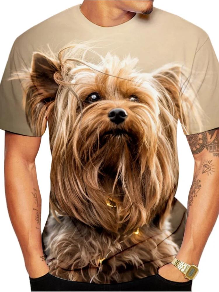 

Fashion Dog 3D Printed T-Shirt Summer Outdoor Men s Short Sleeve Tee Trend Men s T-Shirt Round Neck Top Oversized Men s Clothing 6XL