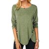 BITCED Women's Fashion Casual Solid Color Print Long Sleeve O-Neck Blouses & Shirts