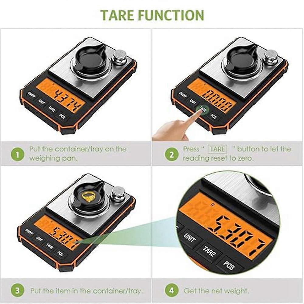 Portable Jewelry Scale Digital Precision Balance Electronic Scale 50g 0.001g with Calibration Weight