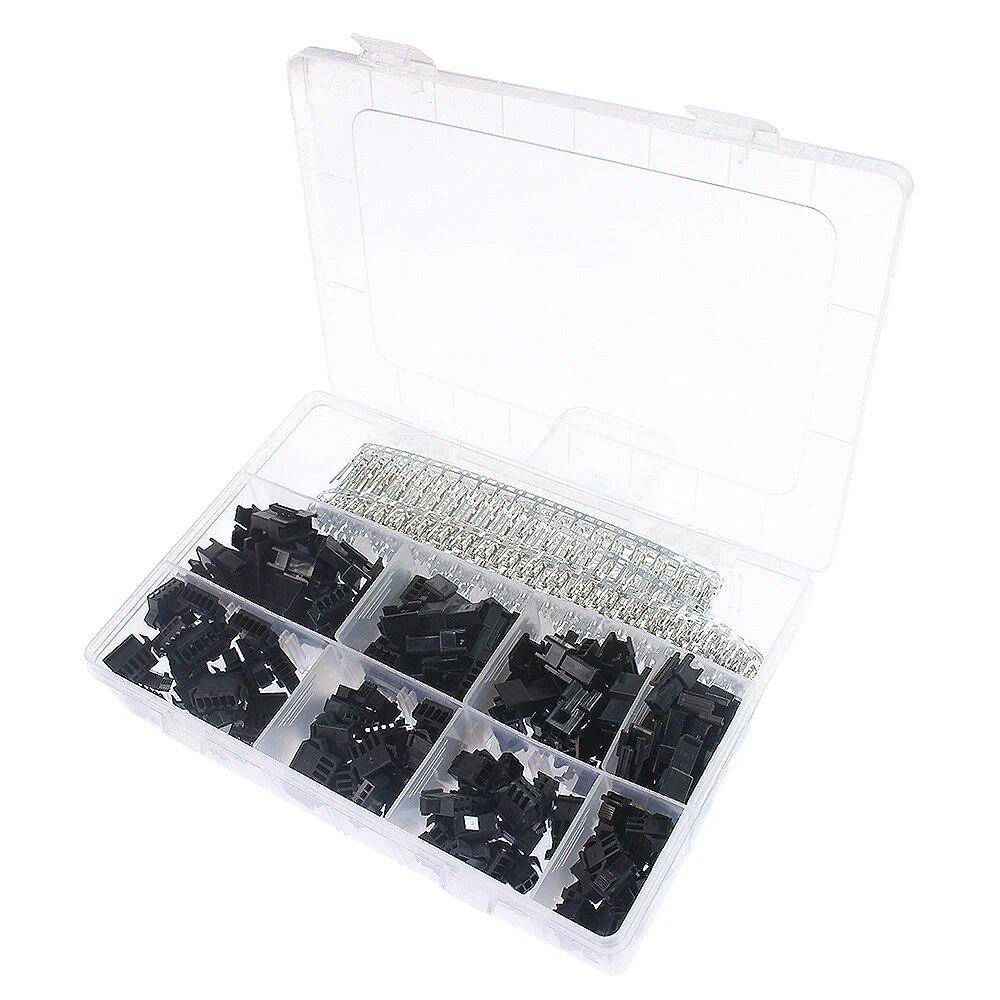 520 sztuk SM Dupont zestaw złączy przewodów, 2/3/4/5Pin męski/żeński obudowa głowica pinowa złącze zaciskane zestaw złącze PCB złącze