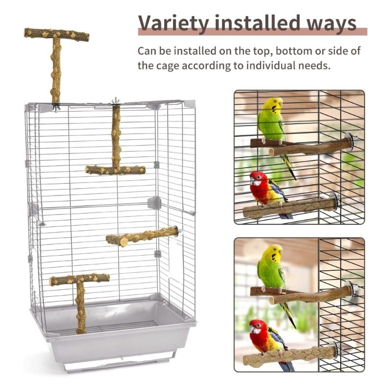 6pieces Bird Stand Improve the Living Experience of Birds with Versatile Stand Easy to Clean Perfect for Bird Habitat