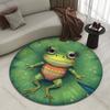 Multiple Sizes Frog In Colorful Outfit Print Round Carpet Living Room Bedroom Table Chair Sofa Decorative Carpet Luxury Gifts