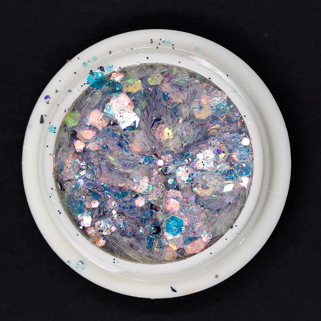 Elf's Eye Glitter Gel: Laser Gradient Mixed Color for Stunning Nail Art