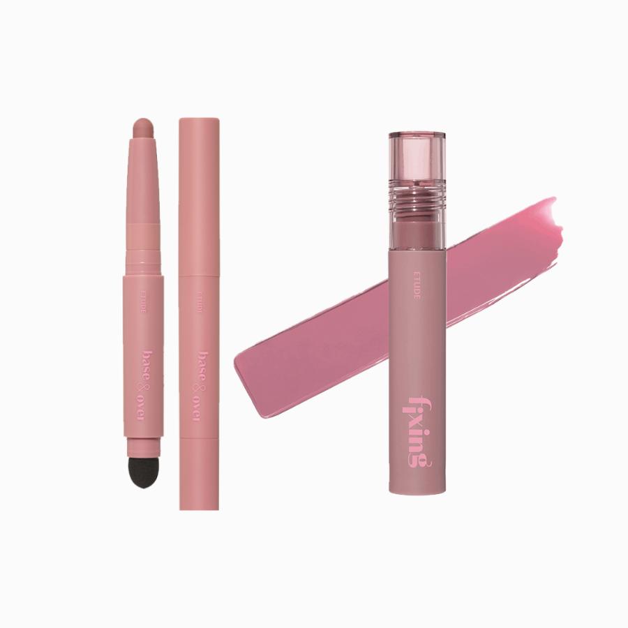 Etude Base & Over Lip Pencil #Pink Beige 1g + Fixing Tint 4g