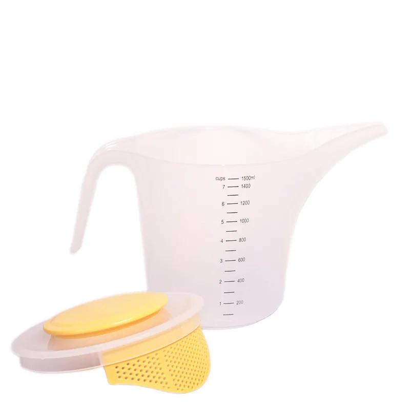 1500ml Tip Mouth Measuring Cups Plastic Graduated Funnel Pitcher Jug Long Spout Liquid Container Kitchen Measuring Tools