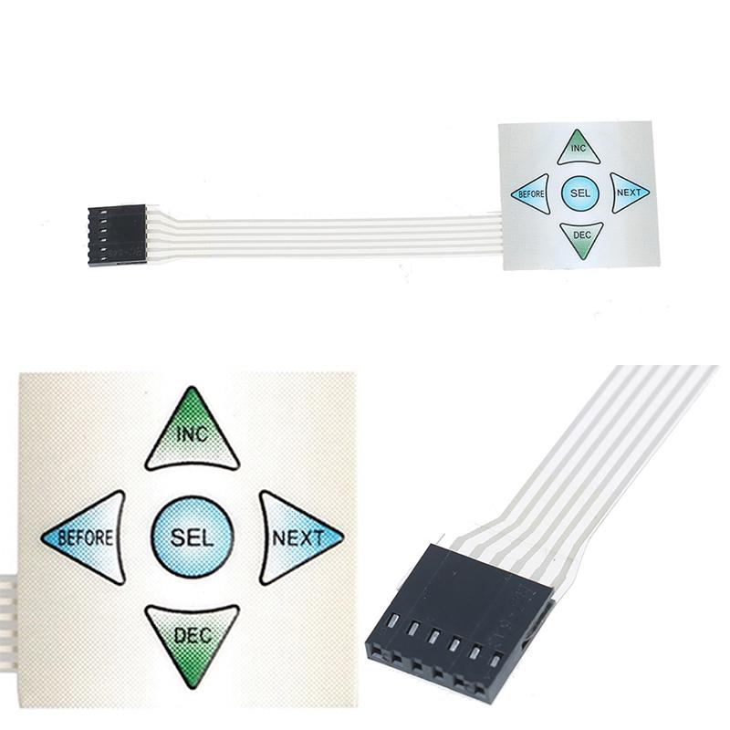 

5 Keys Matrix Array 1X5 Membrane Switch Keypad Keyboard Control Panel 40*40Mm One Size